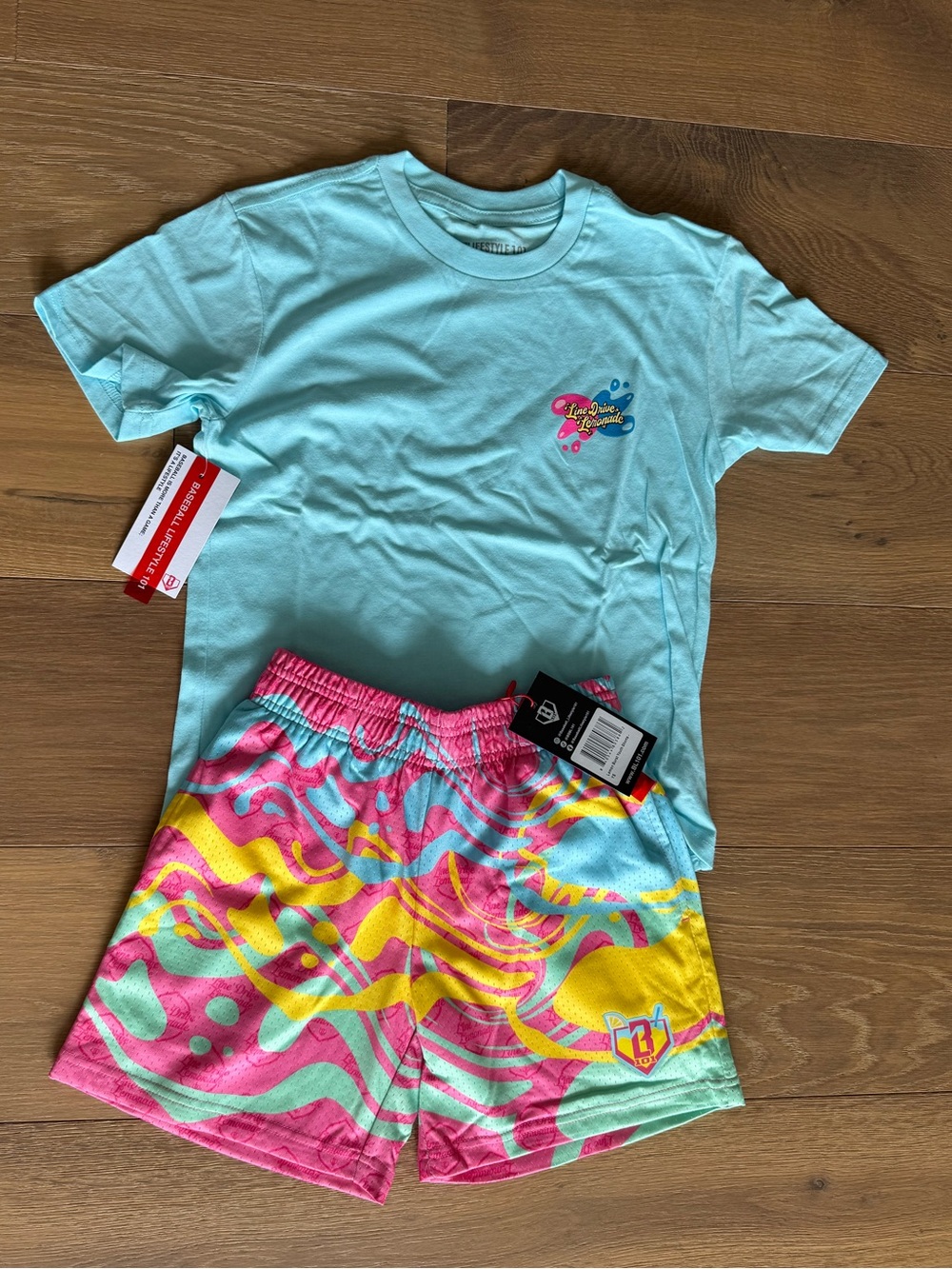 Baseball Lifestyle 101 - Lemon Burst Shirt/Short Set -YS- NEW WITH TAGS